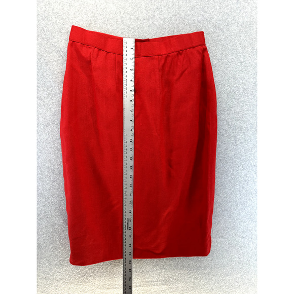 Vintage Ann Stuard Womens Suit 2-Piece Skirt Blouse Set Red Size 6 at La Costa - Picture 14 of 15